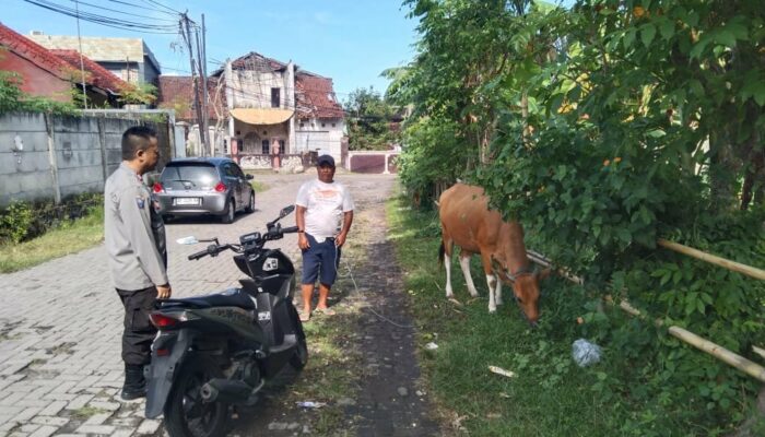 Sosialisasi Pangan Sehat: Bhabinkamtibmas Ajak Warga Tanam Sayur