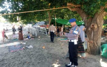 Patroli Rutin Polsek Batulayar Jaga Kondusifitas Wisata Senggigi